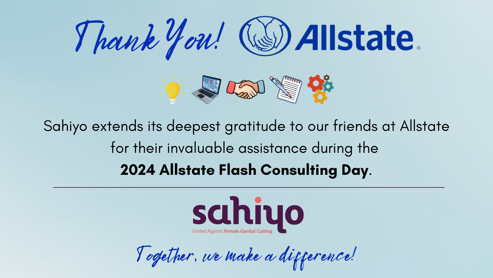 Sahiyo U.S. Participates in Allstate Foundation’s Flash Consulting Day